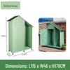 Outdoor Anti-Corrosion Solid Wood Garden Storage Cabinet with Sun Protection