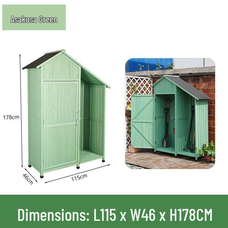 Outdoor Anti-Corrosion Solid Wood Garden Storage Cabinet with Sun Protection