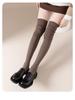 Women's Over-the-Knee Slouchy Boots Socks - Autumn/Spring, Loose Fit, Plus Size, Vertical Stripes