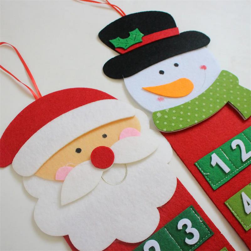 2025 Santa Claus Snowmen Christmas Advent Calendar Door Wall Window Decor Hanging Christmas Party Supply Xmas Gift