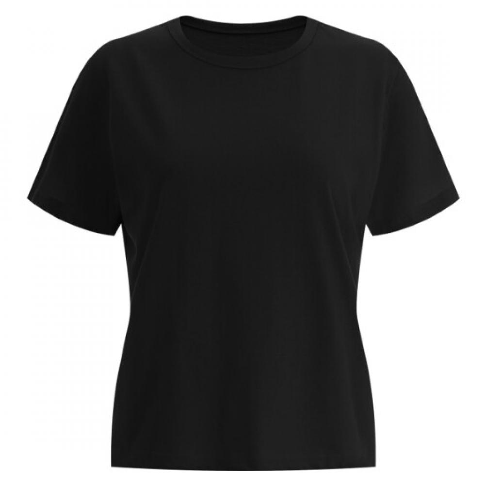 Shop Women Bio Washing Regular FiT CoTTon 100 Daily ShorT Sleeve T shirT Black