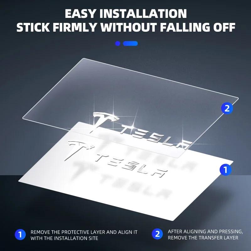 3D Metal Car Decorative Sticker Badge Decal Interior Accessories For Tesla Model 3 Model S X Model Y Roadster SpaceX Cybertruck