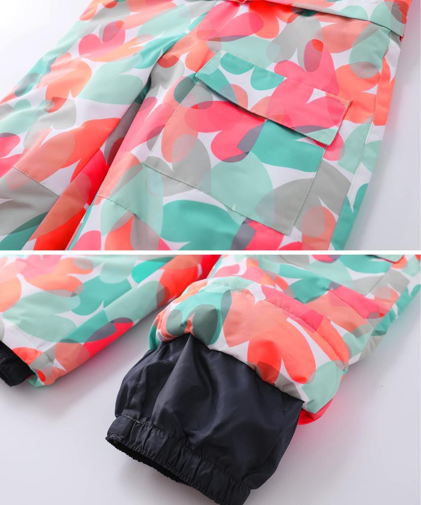 Hiheart Snowboard and Ski Adjustable Perfect for Snow Orange Size 120 Kids' Wear, One-Piece Jumpsuit, Size, Waterproof, Warm, Play, Heart,