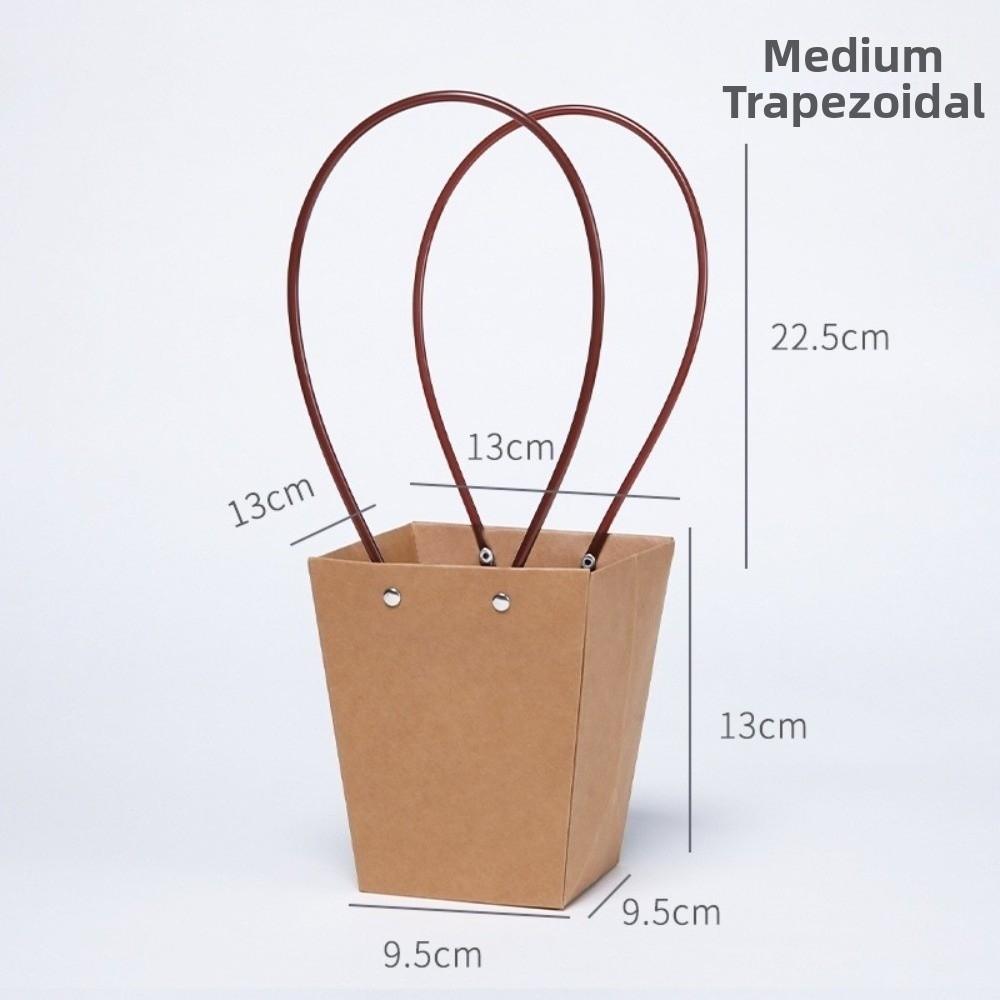 Rectangle Portable Flower Box Trapezoid Hand Paper Bag New Flower Gift Box Valentine's Day