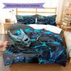 Kaiju No. 8 Pattern Bedding,Quilt Set Quilt Cover Pillowcase Home Birthday Gift (1 * Duvet Cover + 2 * Pillowcase, Without Core)