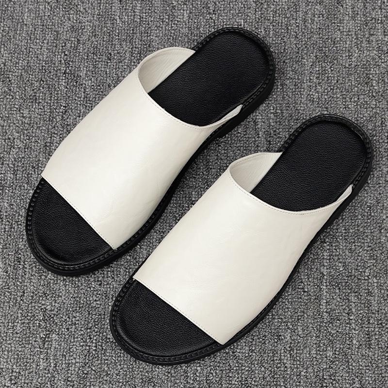 Men's 2025 Genuine Leather Roman Sandals - Casual Summer Beach Shoes 47/48