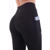 Black Women's Sports Tights Double Pocket Firming Tights Leggings