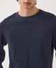 MUSINSA STANDARD Waffle Basic Crew Neck Long Sleeve T-Shirt [Navy]