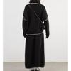 "Free To Go" Winter Lazy Round Neck Contrast Edge Sweater & Skirt Set