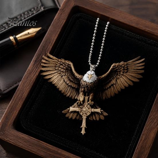 Durable Acrylic Car Interior Pendant Eagle Hanging Ornament, 2D Flat Tough Temperament Decor Rearview Mirror Decor, Lightweight Auto Decoration for