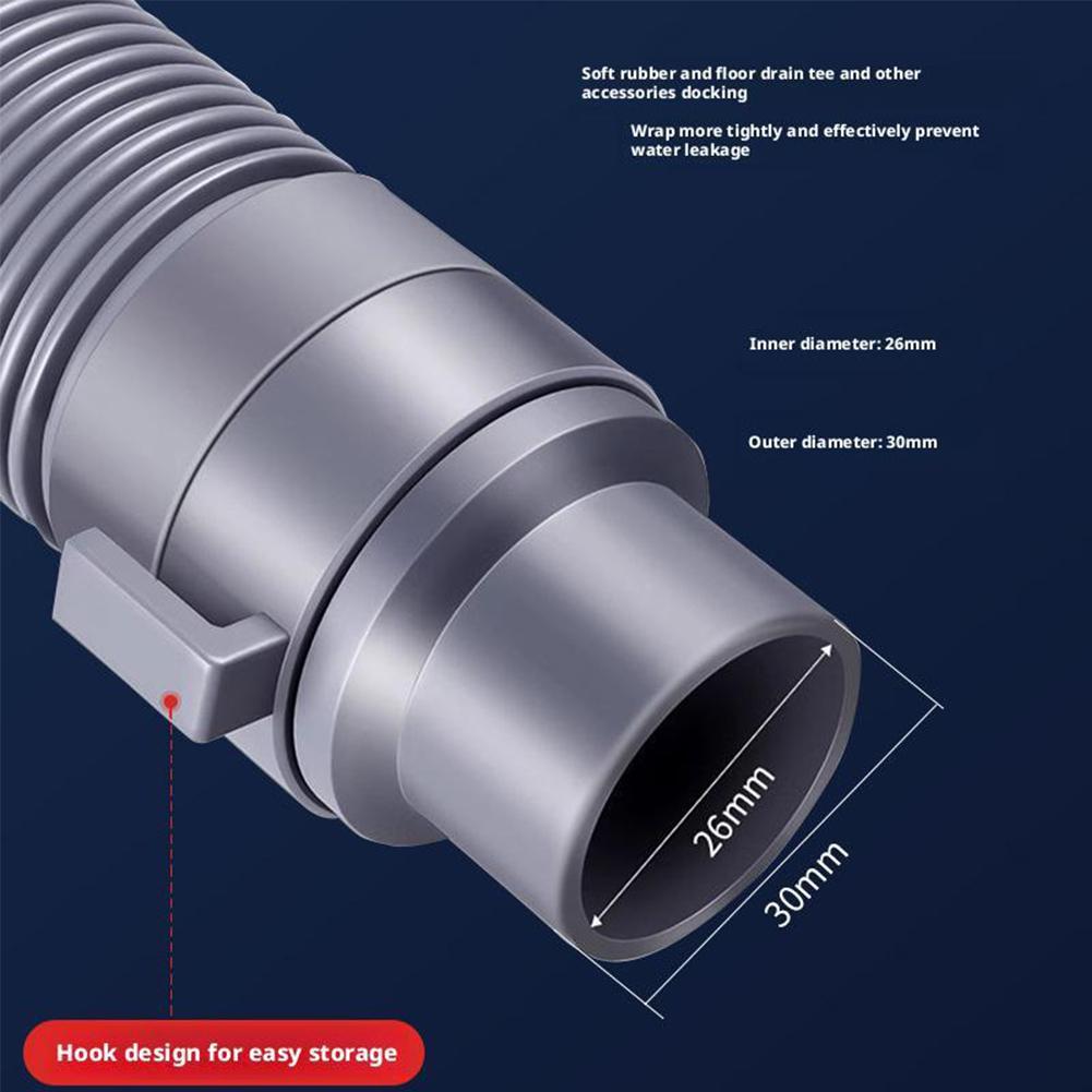 2/5/8M PVC Washing Machine Dishwasher Drain Waste Hose Extension Pipe With Bracket Set Wash Machine Ablaufschlauch Accessories