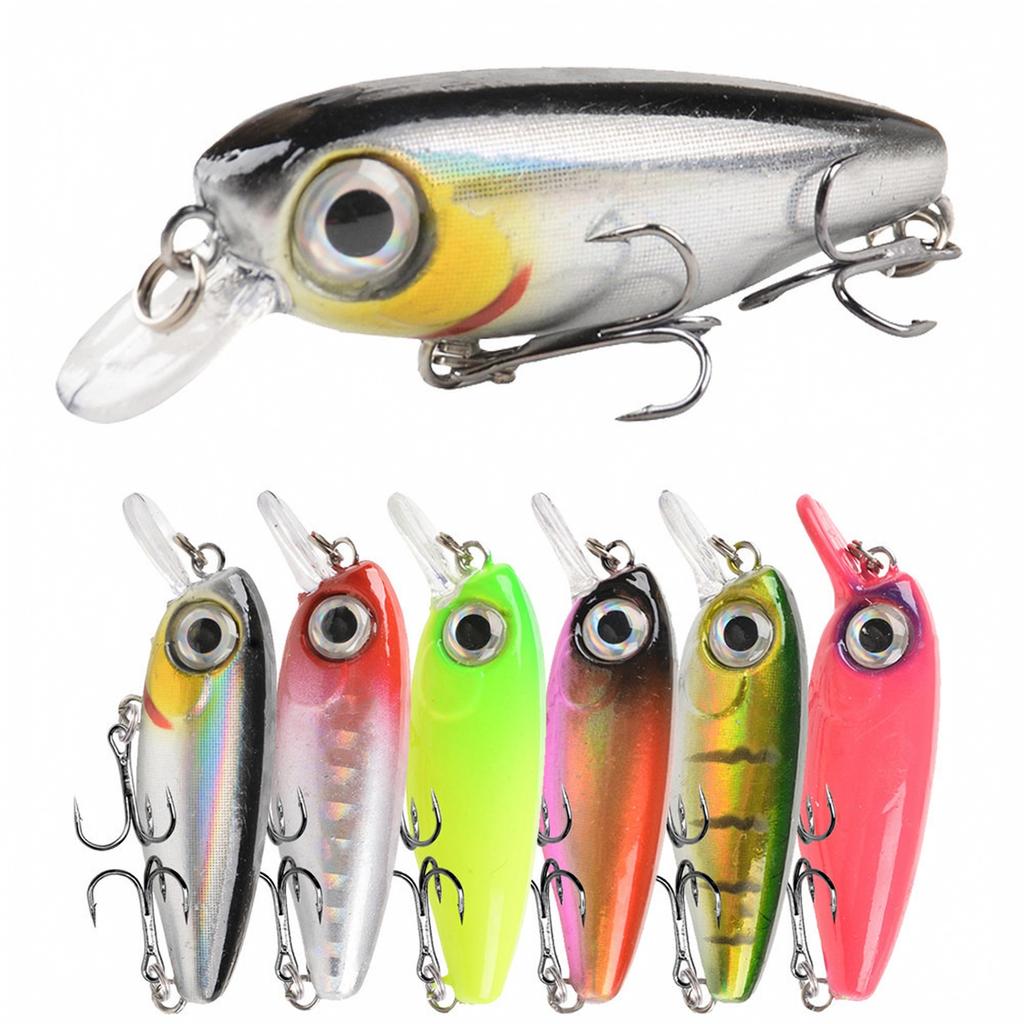 6 Colors Hard, Realistic Plastic Artificial for and Trout