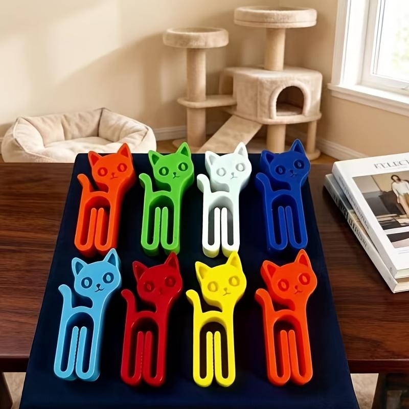 10pcs Multi-colored Mixed Pack of Cat-shaped Snack Bags with Sealing Clips Food Bags Packaging Sealing Clips Lightweight