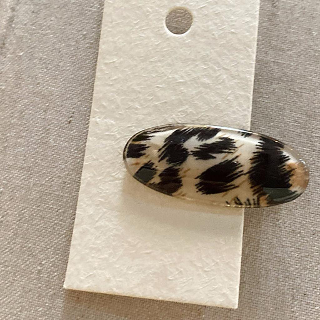 Fashionable Leopard Pattern Hair Clip Strong Grip Plastic Metal Hairpins For Women Teens Daily Use Styling Essentials