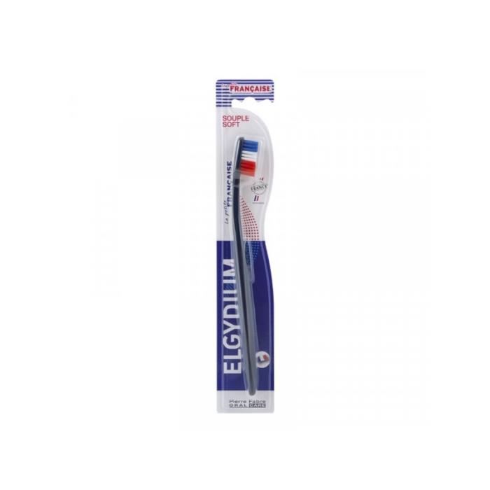 Brosse à dents - Elgydium - La Petite Française - Souple - Fabriquée en France - Origine France Garantie