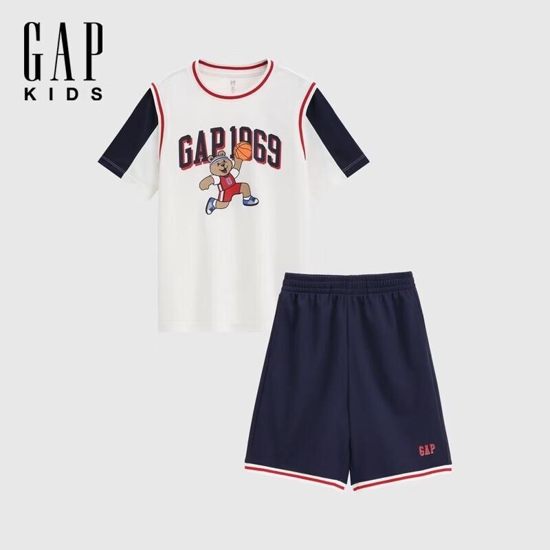 Gap Boys' Quick-Dry Logo Print Short Sleeve Set