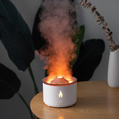 Difuzor de ulei de aromă cu flacără vulcanică de 360 ​​ml, inel de fum de meduze, umidificator de aer, pulverizator cu ultrasunete, ca cadou de Crăciun