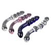 2-in-1 Glass Anal Beads And Butt Plug Hard Dildos Vaginal Anus Dilator Prostate Massager for Men And Women Masturbator Sex Toy
