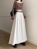2024 Neuer hochtaillierter schlanker A-Linien-Regenschirmrock für Damen - Koreanischer Herbststil