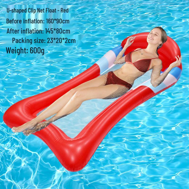 Inflatable Summer PVC Floating Bed with Sunshade and Backrest