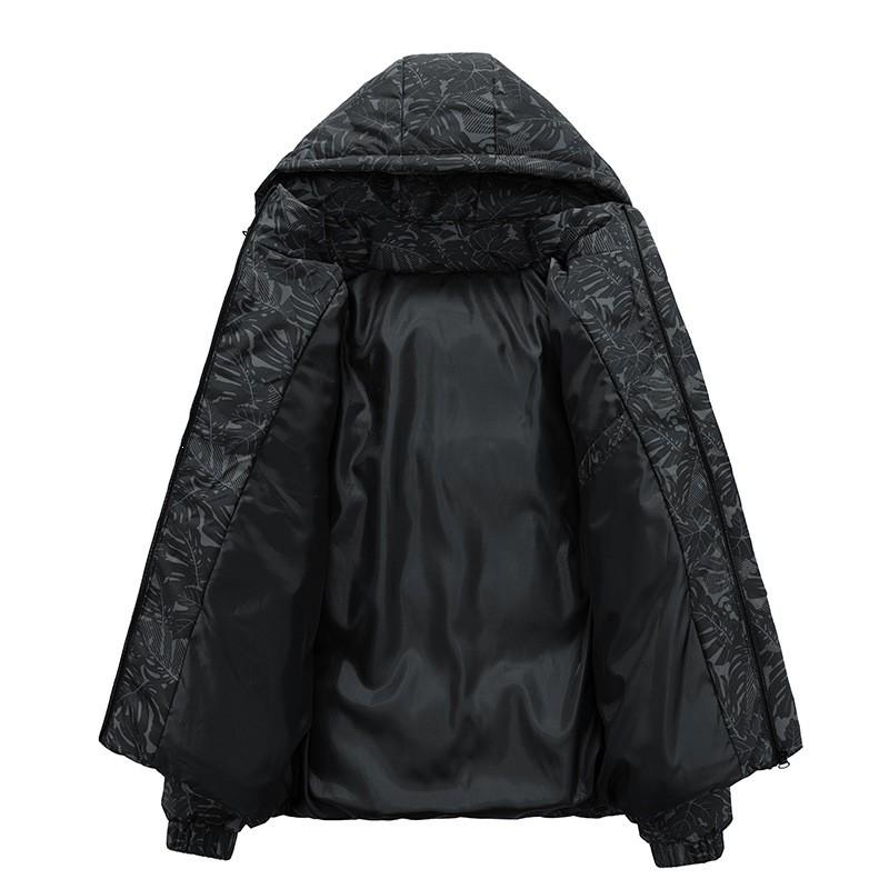 Mens Winter Hooded Thick Loose Cycling Cotton Coat Outdoor Sports Jacket