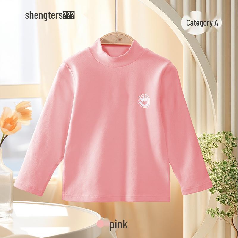 Shengte Shi Kids' Cotton Base Layer Warm Turtleneck Top for Fall/Winter