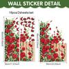Valentine'S Day Rose Wall Sticker Vine Fence Butterfly Removable Stickers Pvc Self-Adhesive Party Atmosphere Decorative Decals