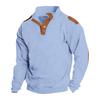 Men's Winter Solid Color Long Sleeve Button Tops Men's Casual Fashion Long Sleeve Tops