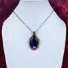 Purple Fire Labradorite Pendant Handmade Copper Wire Wrapped Gemstone Jewelry