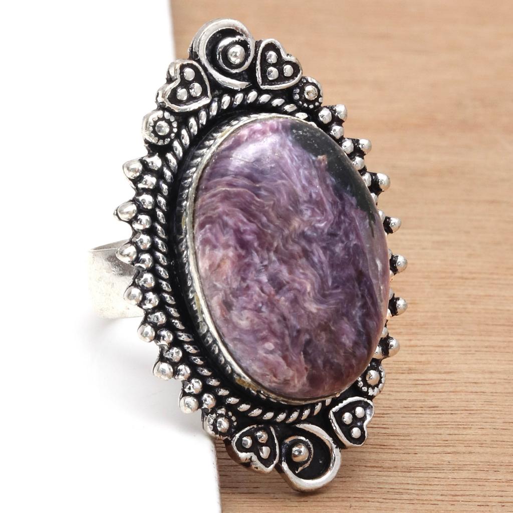 Cheroite Gemstone Handmade Silver Jewelry  "8.5"