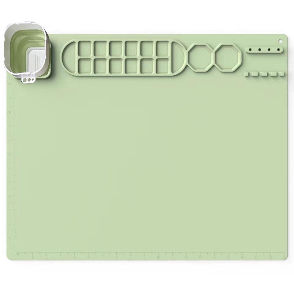 Silicone Art Mat & Drawing Board Set for Children with Detachable Clips and Foldable Wash Cup