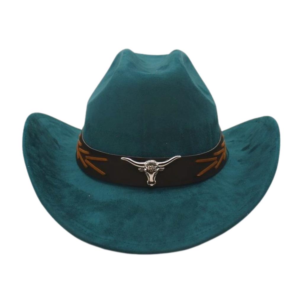 Western Cowboy Hat National Knight Jazz Hat Tibetan Warped Edge One-Word Top Hat Travel Cowboy Hat