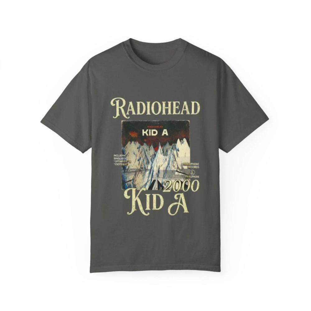 Comfort Colors Radiohead Kid A Album Cover TShirt Kid A 2000 Band Graphic  100 Cotton Unisex Streetwear Top for All Seasons