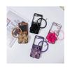 Applicable To Samsung ZFlip5 Folding Screen Mobile Phone Leather Case pocketS Bracelet Flower All-inclusive Zflip3 Protective Case