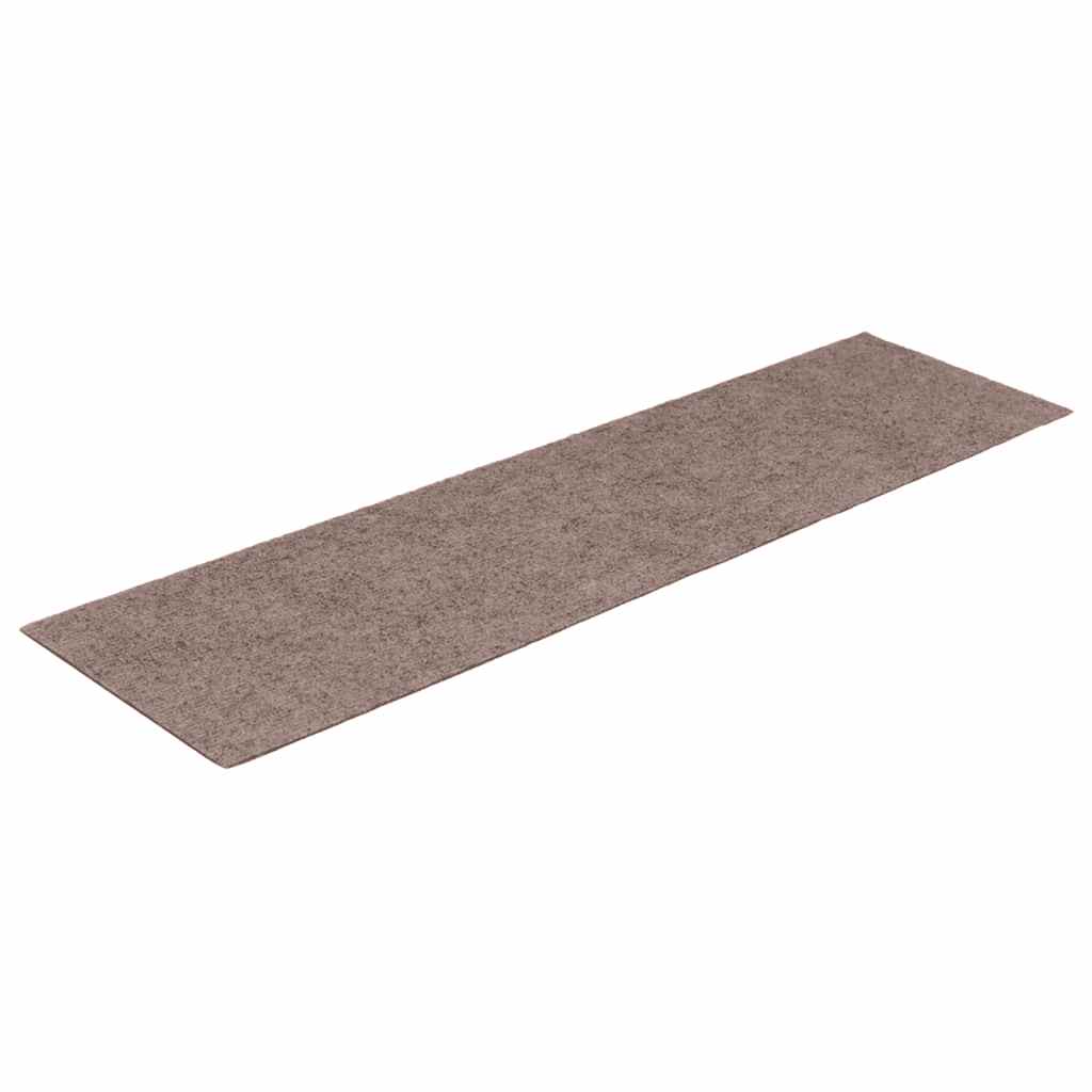 vidaXL Stufenmatten Selbstklebend 15 Stk. 76x20 cm Hellbraun Rechteckig