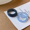 Round Acetic Acid Finger Ring Plastic Korean Style Accessories Vintage Finger Ring  Lady