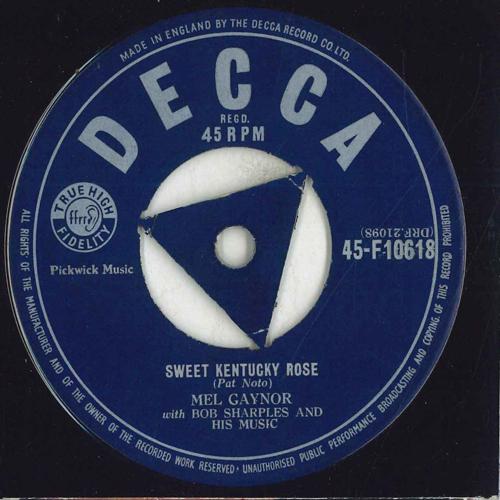 

7inch Record MEL GAYNOR Sweet Kentucky Rose 45F10618 DECCA UK Pop Used