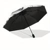 1pc Owl Face Artwork Automatic Open/close Folding Umbrella, Compact Portable Travel Umbrella,Durable Construction Yy250814146