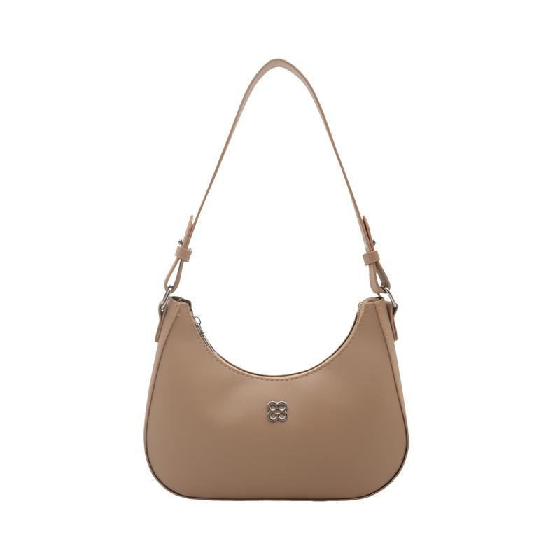 Minimalist Shoulder Bag Pu Material With Zipper Closure For Daily Use
