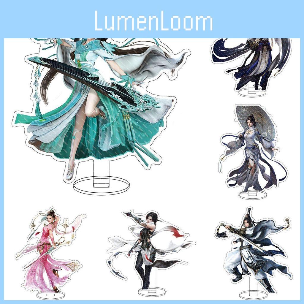 Stylish Online Game Swordsman Love Acrylic Standing Ornament For Home Display