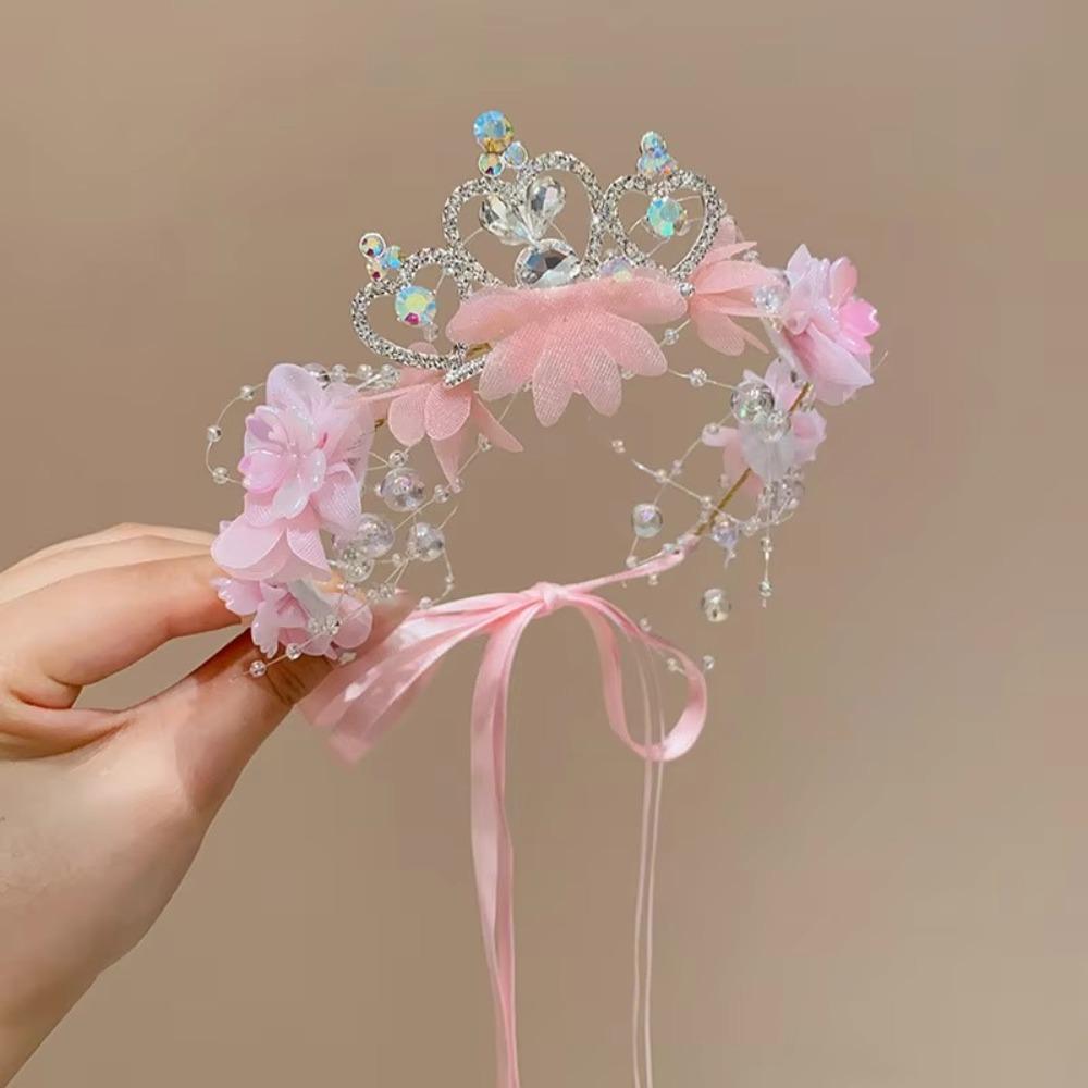 Party Headwear Artificial Flower Crown Sweet Wedding Headband New Floral Hair Hoop  Girls Gift