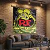 Retro Fink Rat Printed Tapestry, Wall Hanging,Livingroom, dormitory, Large Wall Decor, Fabric Decor Fan Birthday Gifts