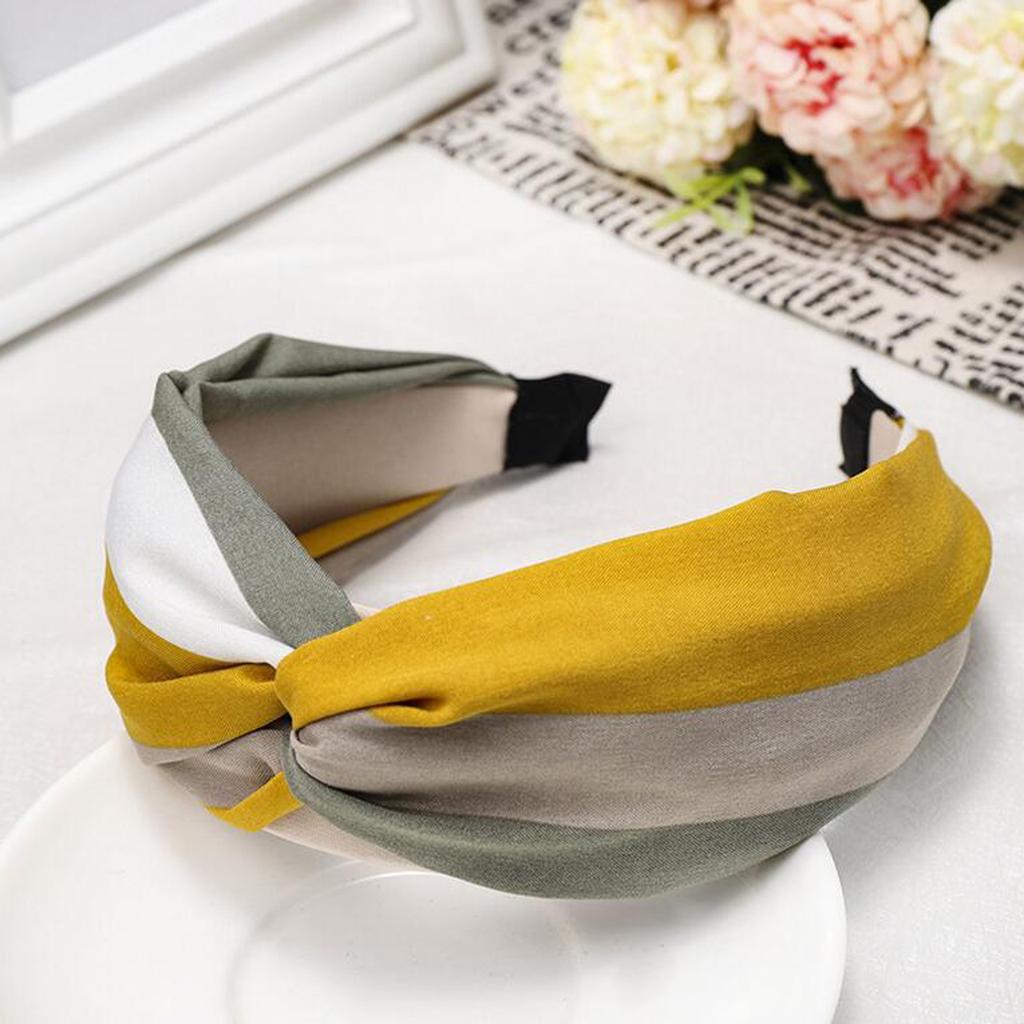 New Fashion Women Hairband Wide Side Headband Cross Knot Turban Classic Striped Headwear Girls Hair Accessories Drop Shipping