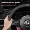 EOMY5 Car Leather Steering Wheel Cover Breathable Non Slip Protect Hood For Alfa Romeo Giulietta Mito 159 Giulia Stelvio 156 147 Brera