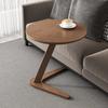 Oak Triangle Support Side Table Heavy-Duty C-Shaped Sofa Table Trending Balcony Coffee Table Bedroom Nightstand
