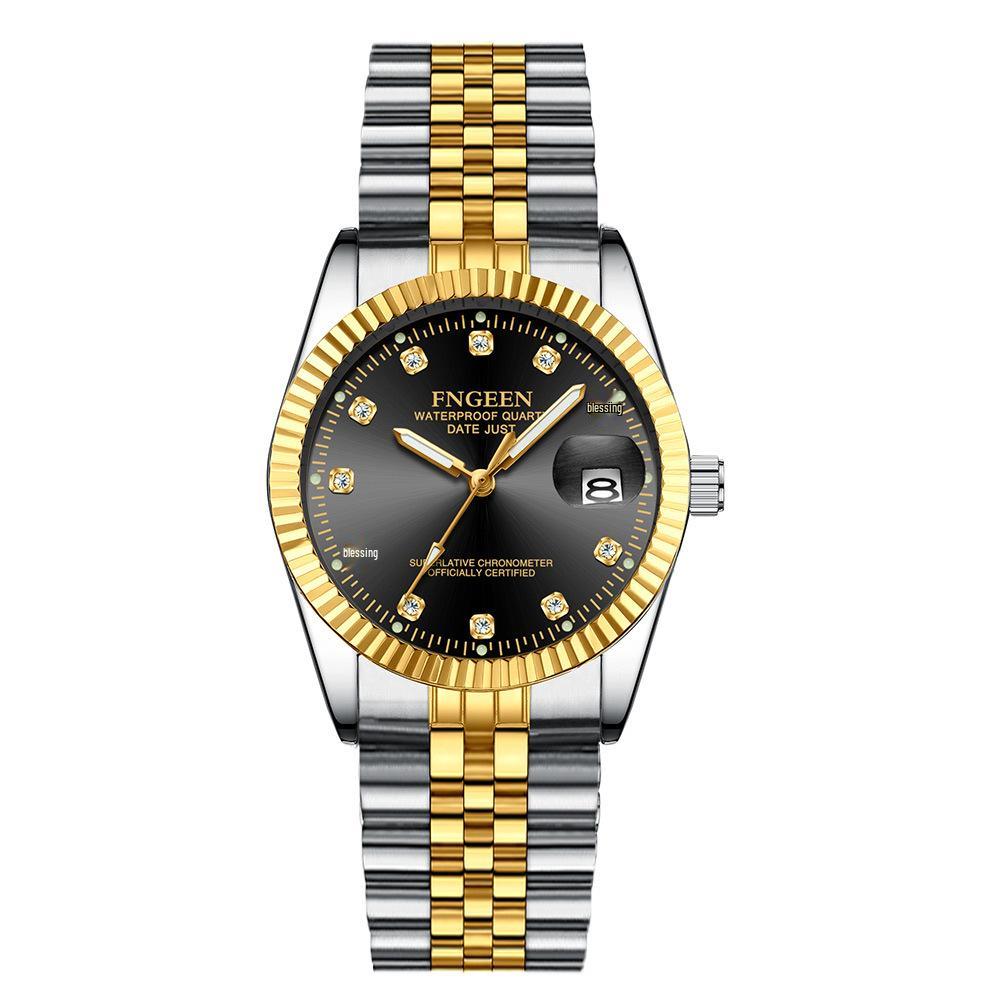 Tycoon Gold Waterproof Couple Watch: Stylish Gold Watches for Men and Women