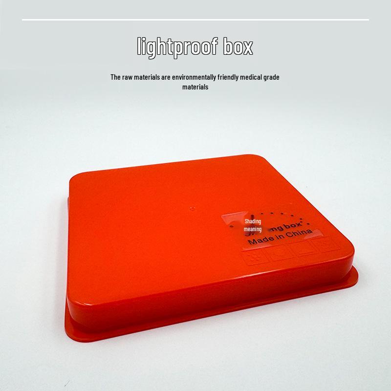 Dental Resin Light-Blocking Box with Lid & Material Palette