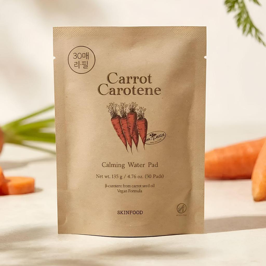 Skinfood Carrot Carotene Calming Water Pad Refill Korean Toner Pad 30 Pads