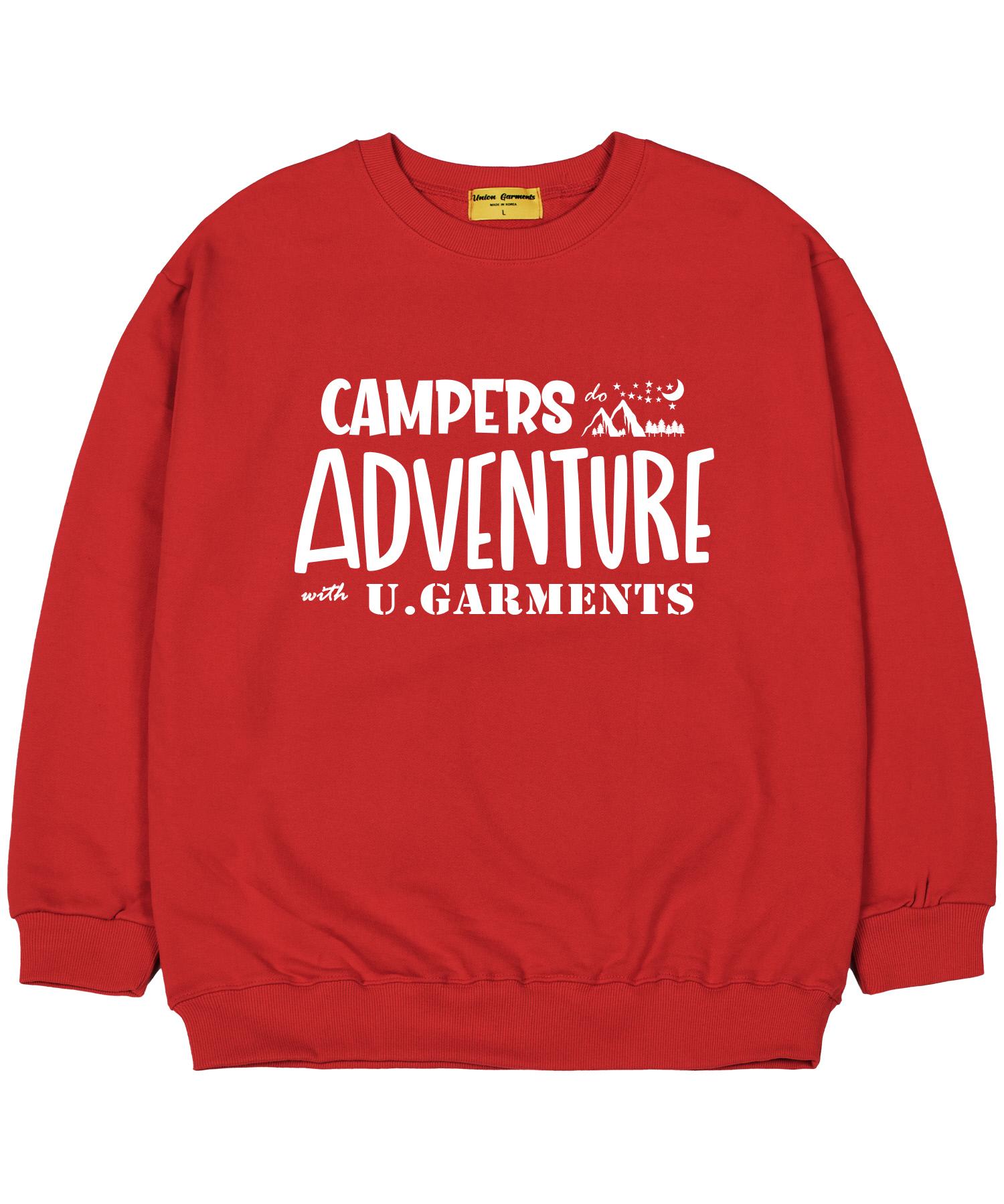 Union Garments [На флисе] Campus Свободный свитшот Красный M