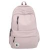 Middle School Student Schoolbag Women's Large Capacity Backpack Men Solid Color Nylon Backpack